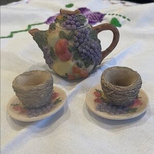 Fruit-Themed Ceramic mini Tea Set